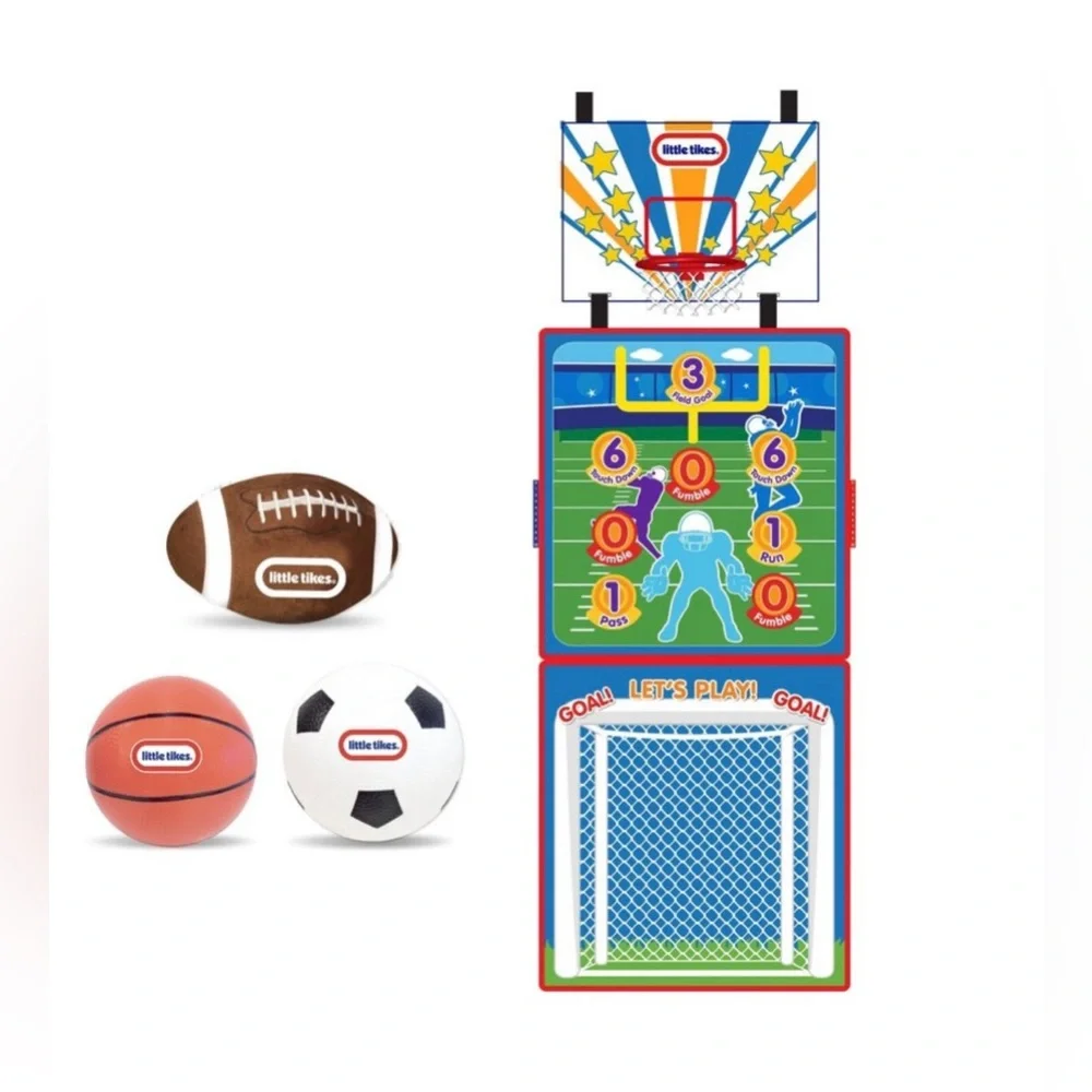 Little Tikes 3 in 1 Doorway Sports Toy Multi Sports Set Suitable for Kids